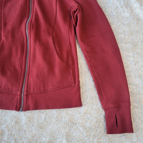 Lululemon Scuba Hoodie Light Cotton Fleece Dark Adobe Size 6 - Picture 6 of 8